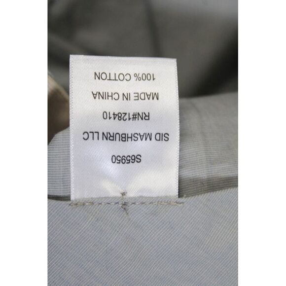 Sid Mashburn Womens Cotton Straight Leg High Rise Twill Trousers Khaki Size 36 - Picture 5 of 6